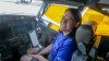 First Officer Mommy - Anna in the First Officer's seat after arriving in Florida.jpg