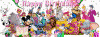 happy birthday characters.gif