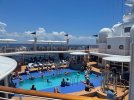 The adult pool at 10 am on sea day The adult pool at 10 am on sea day