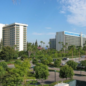 Disneyland Hotel from Paradise Pier Pool Area