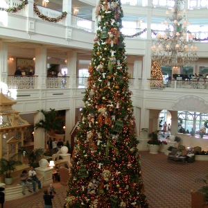 Grand Floridian lobby at Christmas