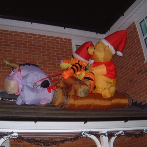Our Winnie The Pooh Christmas Blow Up.
