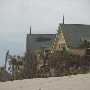 The beachfront Villas