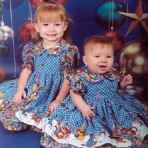 Emily and Madison - Christmas 2004