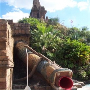 Kid's slide at the Dig Site.