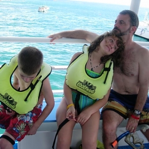 family snorkling