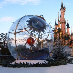 Disneyland Paris Castle on Christmas Day 2004