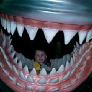 Brendan in Bruce's mouth!