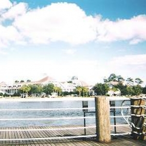 boat dock looking towards beach club