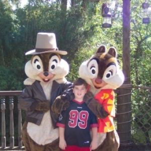 Brandon with Chip and Dale