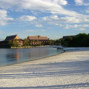 Polynesian from Grand Floridian walkway