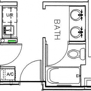 AKV Lodge Studio Bath & Kitchenette