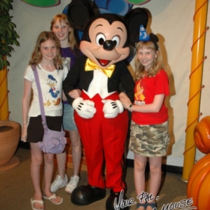 With Mickey Mouse