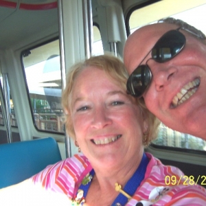 Having fun on monorail