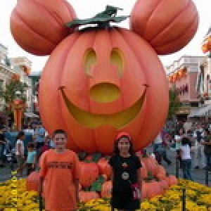 Kids at Disneyland for Halloween
