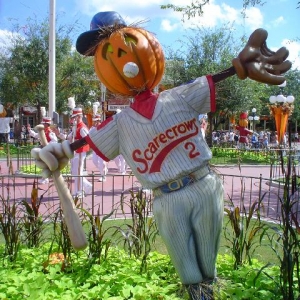Baseball scarecrow