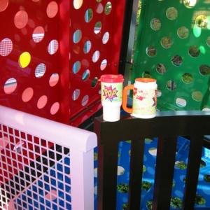 Pop Century Rubik's stairwell and Mugs