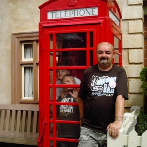 Look inside the phone booth