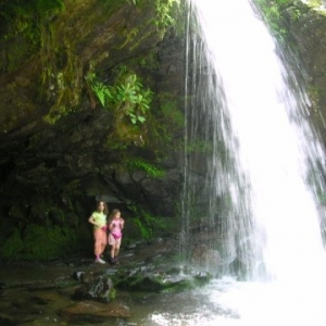 Girls at Grotto Falls
