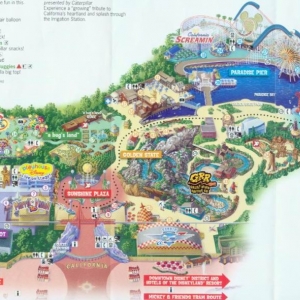 California Adventure Map 2005