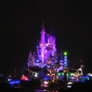 Cinderella Castle at night