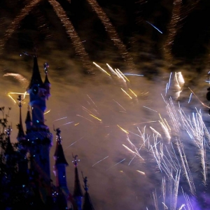 Fireworks at Eurodisney Castle