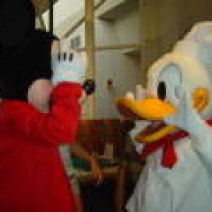 Mickey and donald at Chef Mickeys