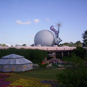 Monorail View Of Innoventions & Spaceship Earth