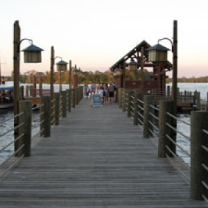 Wilderness Lodge Dock at Sunset