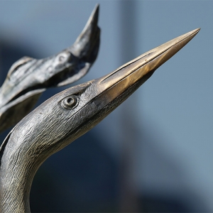 Heron statue