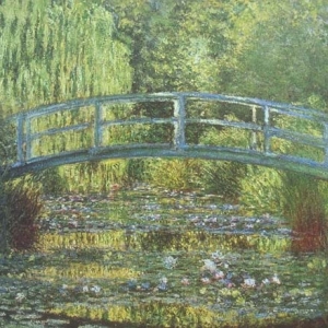 Monet Painting (Waterlilies and Japanese Bridge)