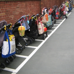Japan stroller parking