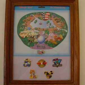 Epcot Map Framed Pin Set