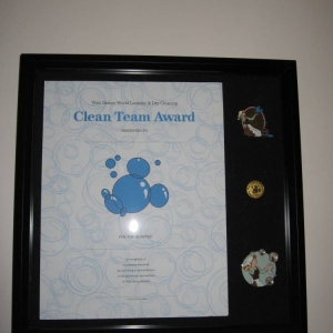 Textile Services Framed Pins