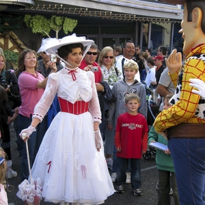 Mary Poppins scolds Woody