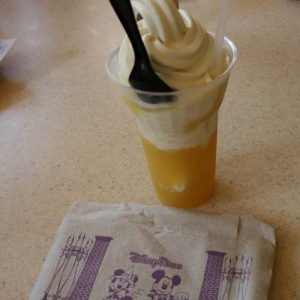 dole whip with napkin