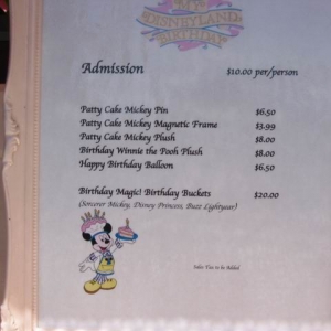 Disneyland Birthday Party Gifts