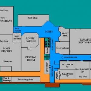 Paradise Pier Hotel - 1st Floor Layout