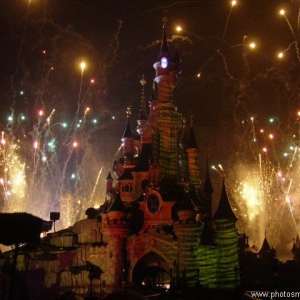 Sleeping Beauty Castle and fireworks