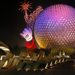 Spaceship Earth @ Night