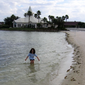 GF beach - wedding pavillion in background