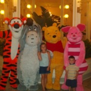 Kids with Pooh & Friends