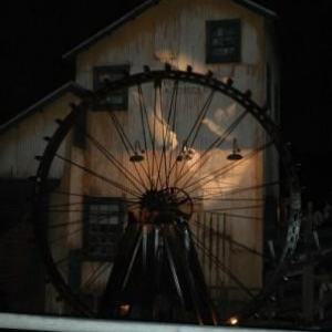 Ghosts behind the water wheel