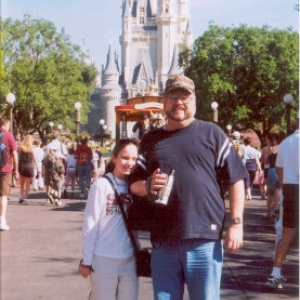 2002 Brad's Brother and Niece at Magic Kingdom Castle