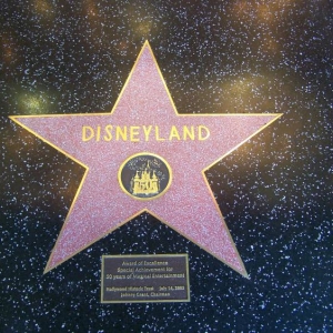 Disneyland star on the walk of fame