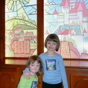 In front of Belle & Beast's Castle Window