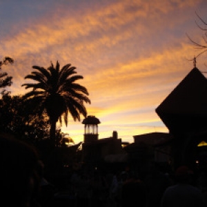 sunset in adventureland