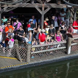 Tom Sawyer Island crowd