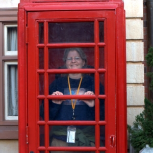 Phone booth outside Rose and Crown