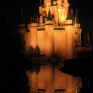 Cinderella Castle at night